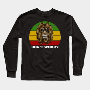 Don't Worry, Jamaica, Rasta African Lion Long Sleeve T-Shirt